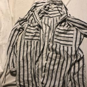 White an grey business shirt button down